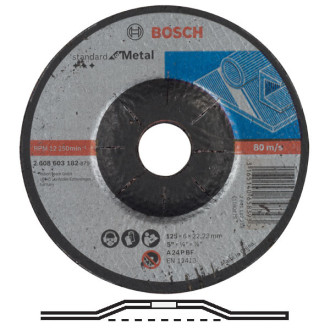 Круг шлифовальный по металлу, Bosch 125 x 6,0 мм