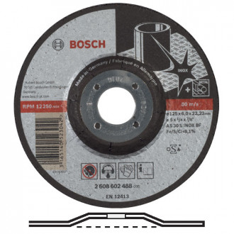 Круг шлифовальный по нержавеющей стали, Bosch 125 x 6,0 мм