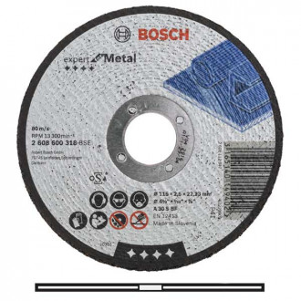 Круг отрезной по металлу Bosch, 115 х 2,5 мм (2608600318)