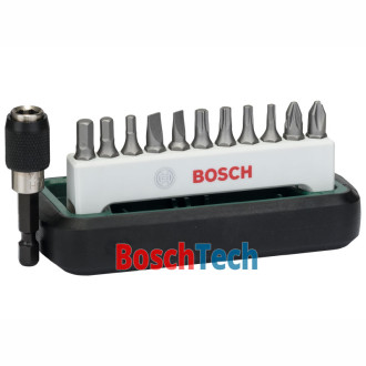 Набір біт (S, PH, PZ, T, HEX) Bosch Standard, 12 шт + тримач (2608255995)