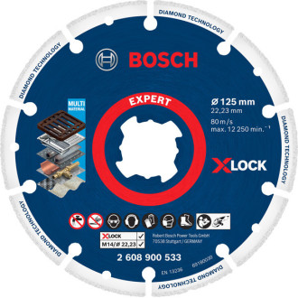 Алмазний круг Bosch EXPERT Diamond Metal Wheel X-LOCK, 125 мм (2608900533)